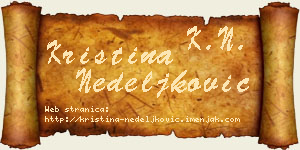 Kristina Nedeljković vizit kartica